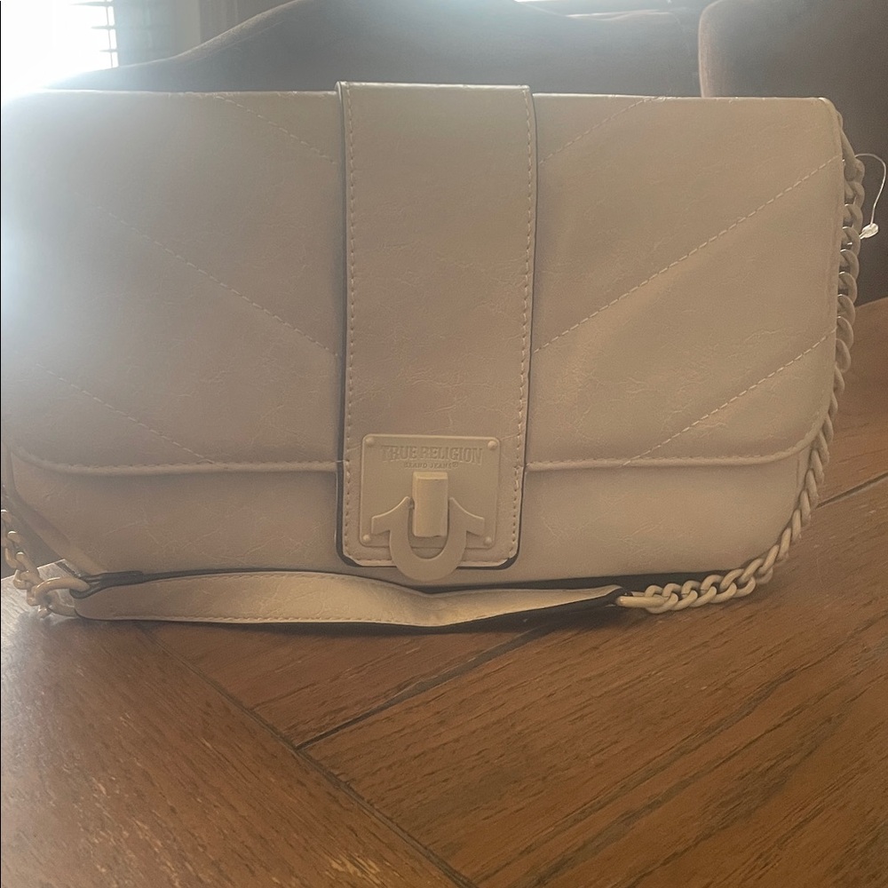 True Religion Light Tan Crossbody Bag